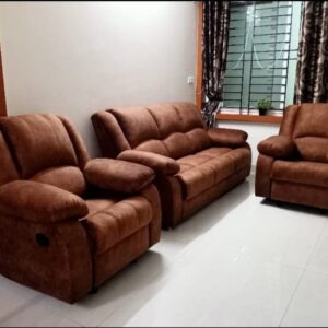 Classic Brown Recliner Sofa Set